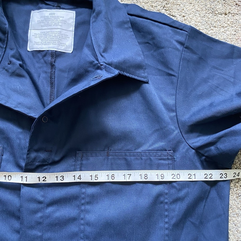 US Navy Coverall Men 48R Utility Blue USN 8405-01-057-3498 - Picture 4 of 12